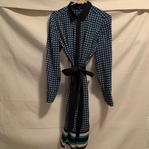 Ann Taylor geometric print shirt dress